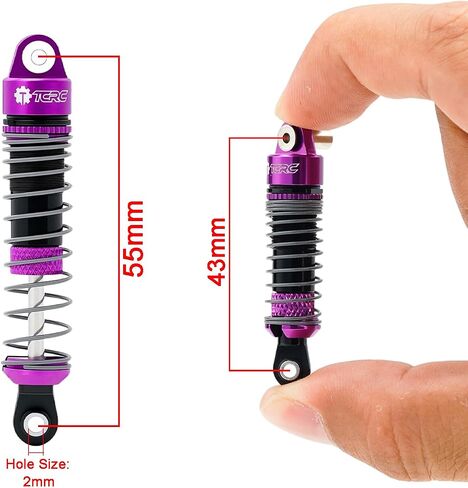 4PCS Aluminum RC Oil-Filled Shock Absorber Damper Set Replaceable Linear Rate Springs & Progressive Rate Springs for Redcat Ascent-18 1/18 RC Crawler Upgrades in Saudi Arabia