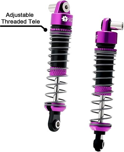 4PCS Aluminum RC Oil-Filled Shock Absorber Damper Set Replaceable Linear Rate Springs & Progressive Rate Springs for Redcat Ascent-18 1/18 RC Crawler Upgrades in Saudi Arabia