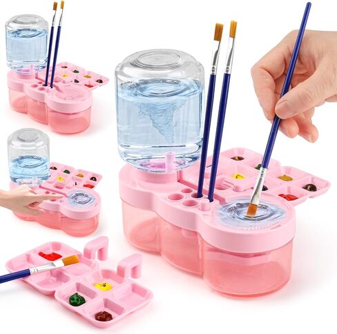 Multi-Functional Brush Rinsing Tools, Paint Brush Cleaner Water Cycle Rinse, Palette, Paint Brush Storage and Cleaning 3-in-1 Creative Gift for Artist Kids in Saudi Arabia