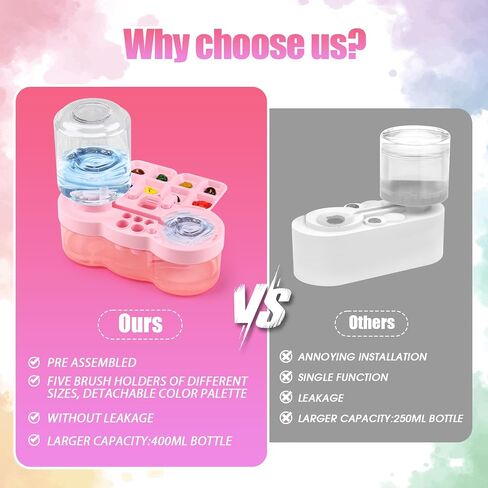 Multi-Functional Brush Rinsing Tools, Paint Brush Cleaner Water Cycle Rinse, Palette, Paint Brush Storage and Cleaning 3-in-1 Creative Gift for Artist Kids in Saudi Arabia