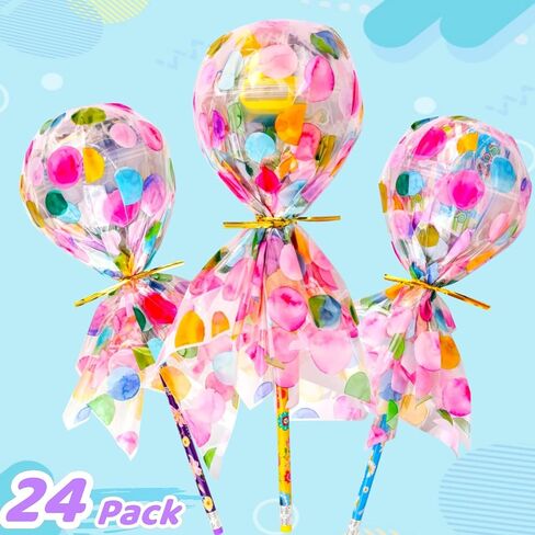 حقائب Giant Lollipop Birthday Goodie ، 24 حزمة Lollipop عودة هدايا لحفلة عيد الميلاد - Fun Goodie Bags Classroom Rewards Gifts Gifts Class Ries in Kuwait