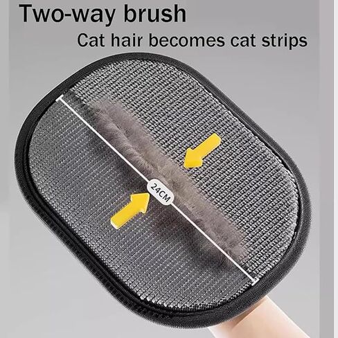 Magic Brush Pet Hair, Electrostatic Gloves Pet Hair Removal Glove, 2025 Upgrade Reusable Double Sided Grooming Glove, pet Hair Remover electrostatic Gloves for Grooming, Deshedding in Saudi Arabia