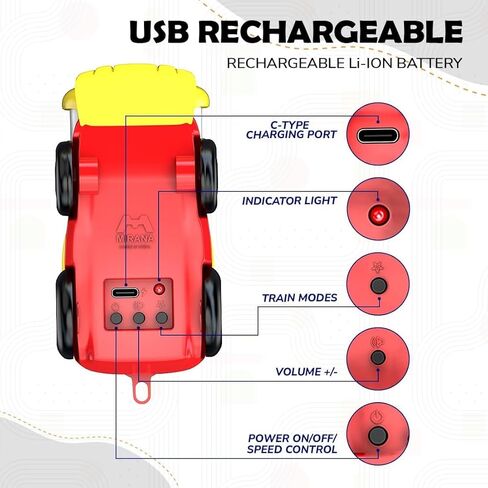 مجموعة قطار لعبة Rider Rider مع تخطيط مسار ملون ومتعدد - محرك USB Type -C - أوضاع صوتية مختلفة - نيويورك ، شيكاغو - مسرحية ممتعة للأطفال من 1 إلى 8 سنوات (متوسطة - 82 جهاز كمبيوتر) in Kuwait