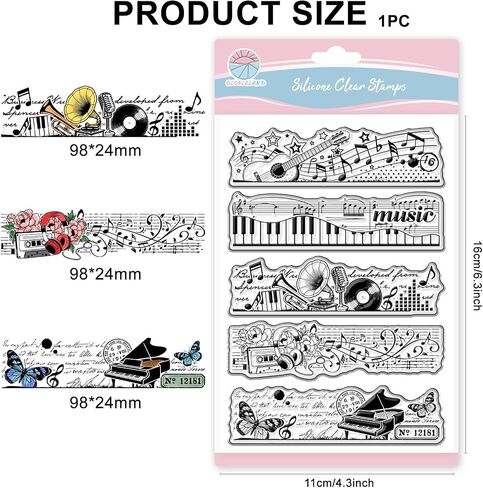 GLOBLELAND Vintage Plant Clear Stamps for Cards Making Time Planning Clock Silicone Clear Stamp Seals Transparent Stamps for DIY Scrapbooking Photo Album Journal Home Decoration in Saudi Arabia