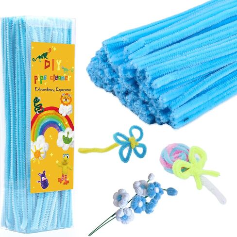 Pipe Cleaners Chenille Stem, 300PCS Pipe Cleaners Craft Supplies, Fuzzy Sticks Pipe Cleaner Brush for DIY Art Creative Craft Decorations (Grey) in Saudi Arabia