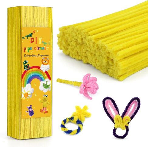 Pipe Cleaners Chenille Stem, 300PCS Pipe Cleaners Craft Supplies, Fuzzy Sticks Pipe Cleaner Brush for DIY Art Creative Craft Decorations (Grey) in Kuwait