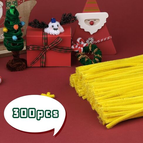 Pipe Cleaners Chenille Stem, 300PCS Pipe Cleaners Craft Supplies, Fuzzy Sticks Pipe Cleaner Brush for DIY Art Creative Craft Decorations (Grey) in Kuwait