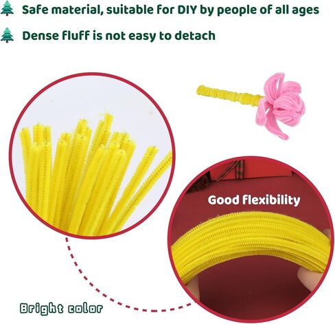 Pipe Cleaners Chenille Stem, 300PCS Pipe Cleaners Craft Supplies, Fuzzy Sticks Pipe Cleaner Brush for DIY Art Creative Craft Decorations (Grey) in Kuwait
