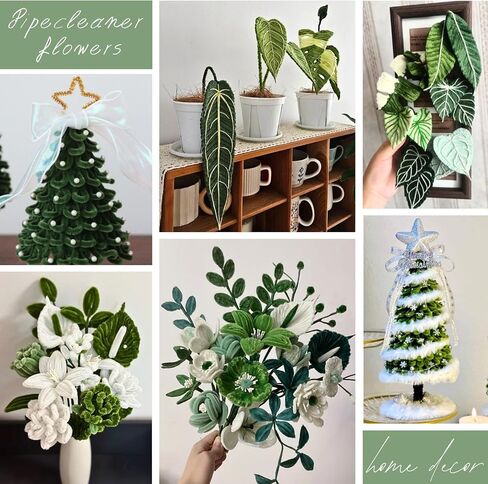 Nafuxiajjia 5-Color Blue Pipe Pipe Cleaner Flower Kit ، 300 PCS Cleaners Cleaners Clants ، مع 1 لفة غزل رقيقة ، 50 لؤلؤة ، 100 سدوة زهرة ، 15 سلك الأزهار ، شريطان من الأزهار ، ورق 2 غلاف ، شريط وتعليمات in Saudi Arabia
