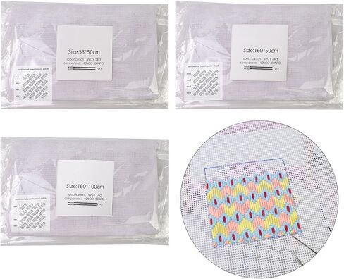 14CT Canvas Sheets Needle Point Canvas Practical Meshes Sheets Needlepoint Canvas Meshes for Embroidery Crochet Projects in Saudi Arabia