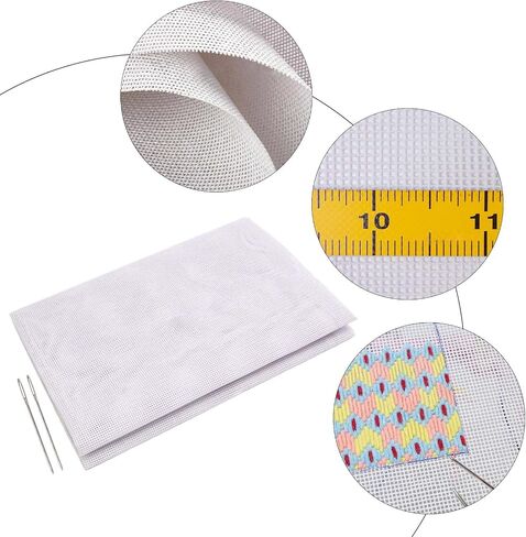 14CT Canvas Sheets Needle Point Canvas Practical Meshes Sheets Needlepoint Canvas Meshes for Embroidery Crochet Projects in Saudi Arabia