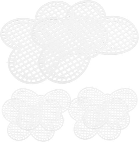 Homoyoyo 6pcs Plastic Cross Stitch Canvas Sheets for DIY Crafts Embroidery and Crochet Projects Assorted Shapes Sturdy Plastic Mesh for Creative Bag Making in Kuwait