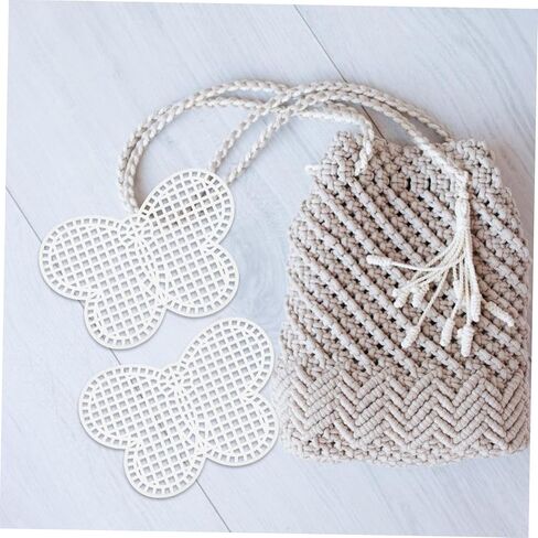 Homoyoyo 6pcs Plastic Cross Stitch Canvas Sheets for DIY Crafts Embroidery and Crochet Projects Assorted Shapes Sturdy Plastic Mesh for Creative Bag Making in Kuwait