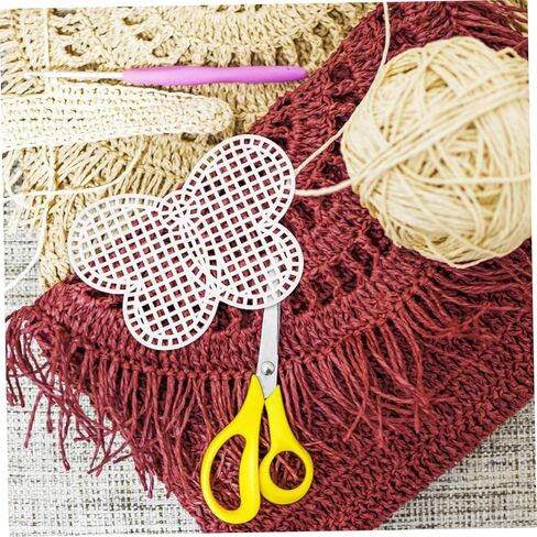 Homoyoyo 6pcs Plastic Cross Stitch Canvas Sheets for DIY Crafts Embroidery and Crochet Projects Assorted Shapes Sturdy Plastic Mesh for Creative Bag Making in Kuwait