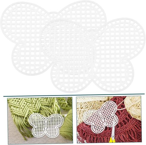 Homoyoyo 6pcs Plastic Cross Stitch Canvas Sheets for DIY Crafts Embroidery and Crochet Projects Assorted Shapes Sturdy Plastic Mesh for Creative Bag Making in Kuwait