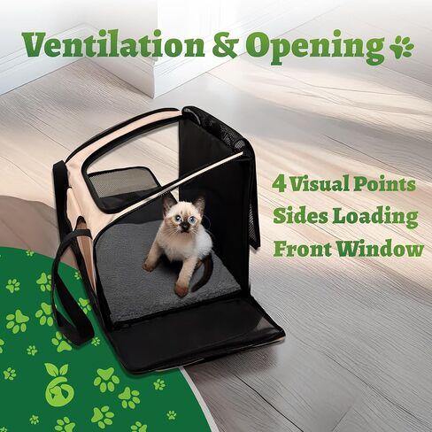 Dog Car Seat & Versatile Pet Carrier - 2in1 Dog Carriers for Small Dogs, Durable Polyester, Adjustable Straps, Breathable Mesh, Removable Pad, Toy Included - Ideal for Stress-Free Travel in Saudi Arabia