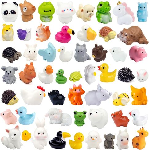 50pcs Mini Ocean Resin Animals, Miniature Figurines for Desk Pets, Resin Charms, Animal Figurines, Cute Mini Animals for Decoration and Hiding in Kuwait