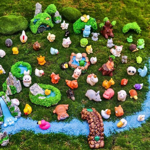 50pcs Mini Ocean Resin Animals, Miniature Figurines for Desk Pets, Resin Charms, Animal Figurines, Cute Mini Animals for Decoration and Hiding in Kuwait