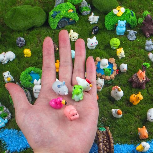 50pcs Mini Ocean Resin Animals, Miniature Figurines for Desk Pets, Resin Charms, Animal Figurines, Cute Mini Animals for Decoration and Hiding in Kuwait