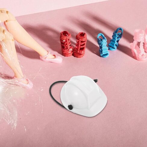 Pet Safety Helmet with Spring Rope Mini Doll Hard Hat for Dogs Lightweight Construction Headgear for Outdoor Activities and Protection in Saudi Arabia
