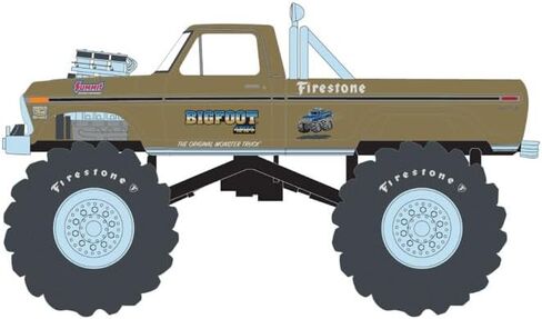 Greenlight Collectibles 30552 1:64 Scale Kings of Crunch - Bigfoot #1 50th Anniversary - 1979 F-250 Monster Truck – Gold Metallic (Hobby Exclusive) in Saudi Arabia