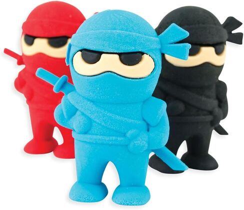 محايات Ooly Ninja - مجموعة من 3 - الألوان الأزرق والأحمر والأسود - 1.75 "طويل القامة in Kuwait