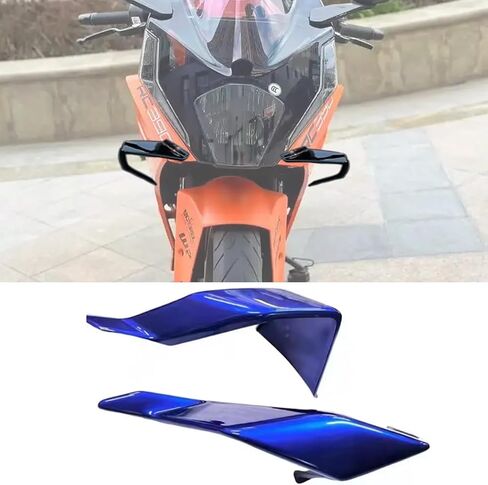 ل RC390 RC390 2024 2023 2022 2021-2014 ناحية نارية جديدة للرياح الثابتة جناح جناح المفسد المفسد الطقم الأيروديناميكي غلاف واقية من جناح الواقي (الأزرق) in Saudi Arabia