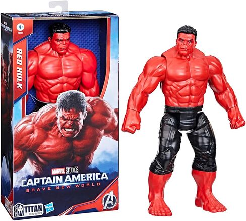 Marvel Studios Captain America New World ، Titan Hero Series ، Deluxe Red Hulk Figure ، Super Hero Toys for Kids 4 وما فوق in Saudi Arabia