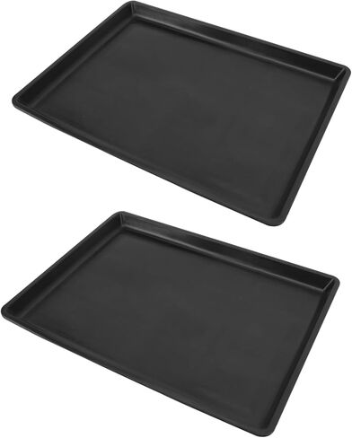 vanzack 2pcs الكلب bedpan دائمة أسود أسود أنبوب المقالي للقطط الكلاب من السهل تخزين صواني لصناديق الحيوانات الأليفة للتدريب الداخلي للاستخدام الداخلي in Kuwait