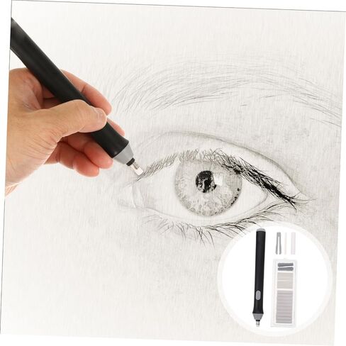 Electric Eraser Auto Drawing Tool Lightweight Portable Art Eraser for Sketching and Technical Drafting Precise Targeted Erasing Without Battery Black in Kuwait