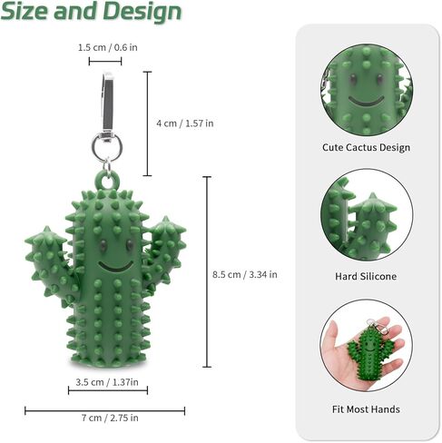 1 PCS Little Ouchies Pain Fidget，Silicone Cactus Stim Tools for Adults, Sensory Pain Stim Fidget Toy , Spiky Grippy Stim Keychain, Anxiety Relief Items Fidget, Fun Gift for Friends and Family (Pink) in Saudi Arabia