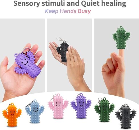 1 PCS Little Ouchies Pain Fidget，Silicone Cactus Stim Tools for Adults, Sensory Pain Stim Fidget Toy , Spiky Grippy Stim Keychain, Anxiety Relief Items Fidget, Fun Gift for Friends and Family (Pink) in Saudi Arabia