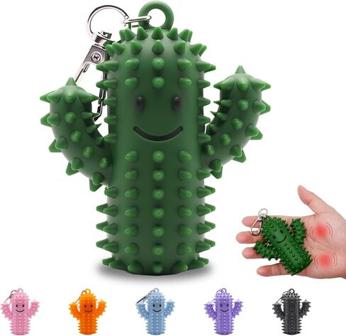 1 PCS Little Ouchies Pain Fidget，Silicone Cactus Stim Tools for Adults, Sensory Pain Stim Fidget Toy , Spiky Grippy Stim Keychain, Anxiety Relief Items Fidget, Fun Gift for Friends and Family (Pink) in Saudi Arabia