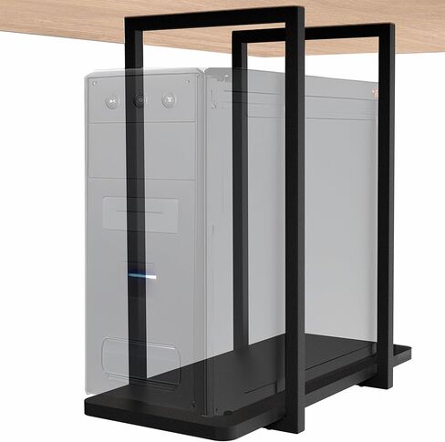 يدعم Vivo Huchice Under-Desk Mount Shelf ، حامل وحدة المعالجة المركزية للكمبيوتر ، ما يصل إلى 44 رطلاً ، أسود ، Mount-PCSF1 in Kuwait