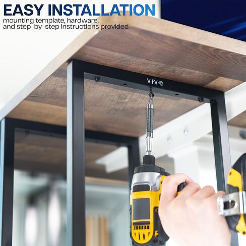 يدعم Vivo Huchice Under-Desk Mount Shelf ، حامل وحدة المعالجة المركزية للكمبيوتر ، ما يصل إلى 44 رطلاً ، أسود ، Mount-PCSF1 in Kuwait