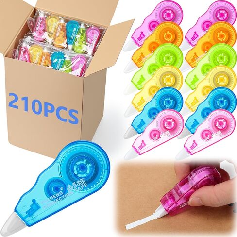 CHIVAO 60 Pack Mini Correction Tape Bulk Ink Ink Eraser Tape Set 13.12 FT Aosthetic Conthetic Colorful Correction Audction for Office School Student Stationery Supplies ، 0.2 × 158 Inch in Saudi Arabia