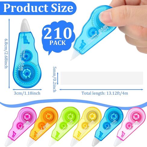 CHIVAO 60 Pack Mini Correction Tape Bulk Ink Ink Eraser Tape Set 13.12 FT Aosthetic Conthetic Colorful Correction Audction for Office School Student Stationery Supplies ، 0.2 × 158 Inch in Saudi Arabia