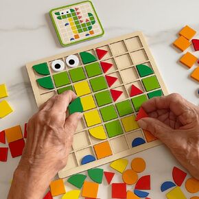Dementia Activities for Seniors, Wooden Puzzles for Adults, Memory Games for Seniors with Dementia, Alzheimers Products for Elderly, Cognitive Therapy Puzzle, Brain Occupational Gift in Saudi Arabia