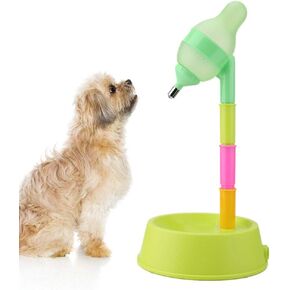 Pet Water Dispenser Pet Cat Standing Water Dispenser Cat Dog Standing Bowl Adjustable Height Water Feeder Drinking Bottle with No-drip Nozzle in Kuwait