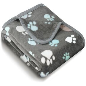 Premium Soft Dog Blanket Washable, 40" x 32" Flannel Gray Dog Blanket for Small and Medium Dogs and Indoor Cats in Kuwait