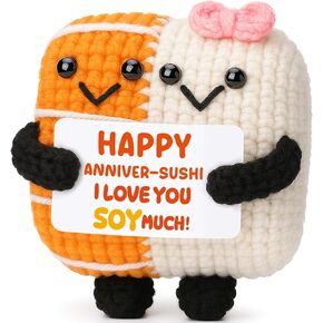 الذكرى السنوية هدية رفيق الروح له صديقها صديقها زوج زوجين المصنوع يدويًا الكروشيه السوشي لعيد ميلادهم على مسافة طويلة في حفل زفاف عيد الميلاد هدية رومانسية للنساء زوجة الزوج زوجة الزوجة in Kuwait