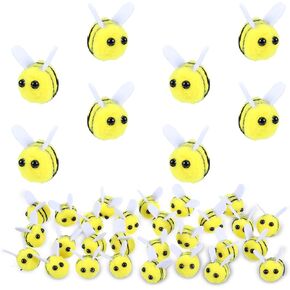 Ymapinc 28 Pcs Felt Bees for Wool Crafts, Animals Fake Bees Felt Balls Little Tiny Small Mini DIY Clothing Hat Home Animal Theme Party Decoration Toy in Kuwait