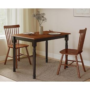 chairus 43" Wood Dining Table for 2-4, Rectangular Kitchen Table with Turned Leg, Modern Farmhouse Dining Room Table for Small Space Apartment Office Living Room Restaurant, Reddish Brown Tabletop in Saudi Arabia
