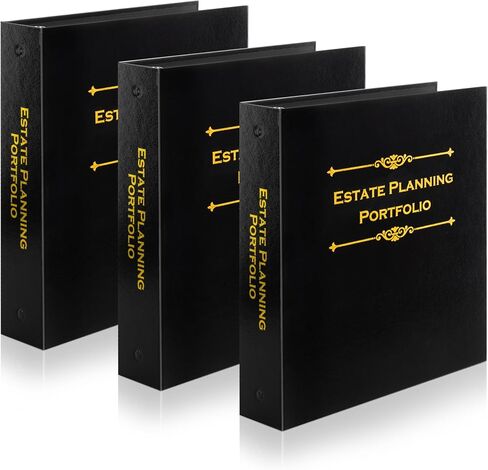 Estate Planning Binder (3 Pack) – Legal Document Organizers with Pre-Labeled Tabs – Professional 3 Ring Binders for Wills, Trusts, and Estate Plans (Green with White Text) in Saudi Arabia