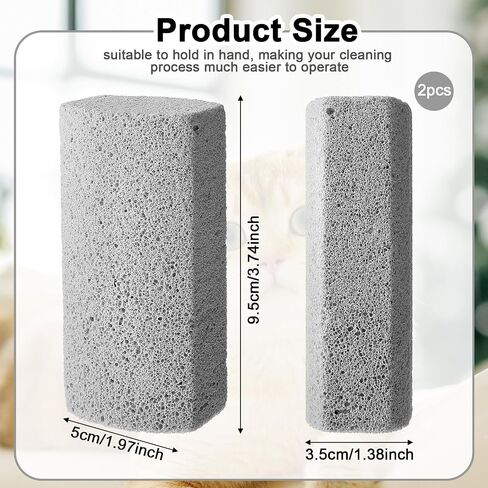 2 Pcs Pet Hair Block, Pet Hair Remover Grey Pumice Stone for Dog Cat Fur Removal Cleaning Dog Cat Fur Remover Stone Pets Rocks for Sofa Car Interior Bedding Carpet Couch Furniture in Saudi Arabia