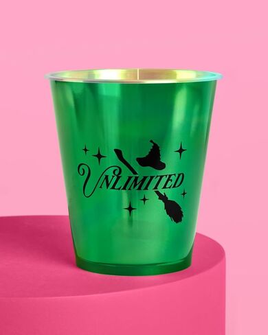 XO ، Fetti Pink + Green Witch Clast Plastic Congs | 16 PCS 12 أوقية | معالجات القزحيات المعالج ، ديكورات سحرية غير محدودة ، مشروبات شهيرة لحفلات العازبة ، لوازم عيد ميلاد الأطفال in Saudi Arabia