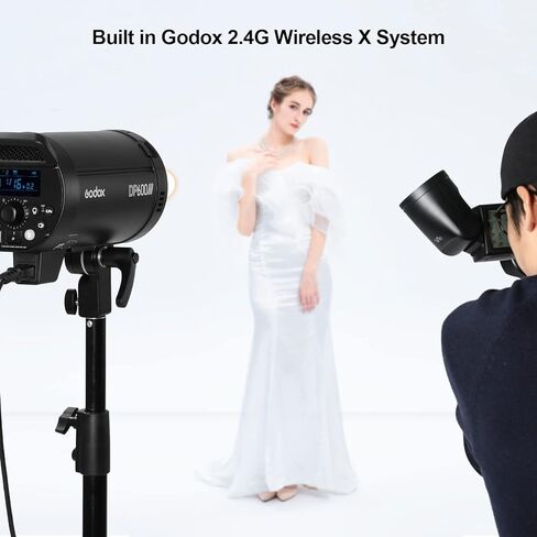 Godox DP600IIIV 600Ws GN106 Studio Flash Strobe Monolight مع حامل بوين، 5800K±200K، مصباح تشكيل 30W، مدة فلاش 1/2000-1/800S، وقت إعادة التدوير 0.1-1 ثانية، نظام لاسلكي Godox 2.4G مدمج in Saudi Arabia