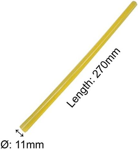 حزمة Trendbox من 50 Crystal Yellow 11mmx270mm - Hot Melt Glue Sticks Strips Lelting Delting for Craft Home Home Office Project Firce & Repairs in Saudi Arabia