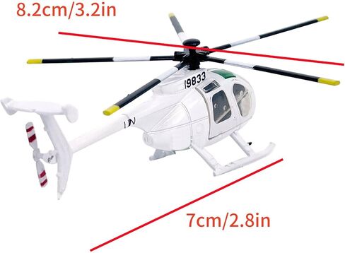 نموذج طائرة محاكاة Dagijird Model 1: 100 سبيكة الولايات المتحدة MH-6 طائرة هليكوبتر طائرة هليكوبتر صغيرة in Saudi Arabia