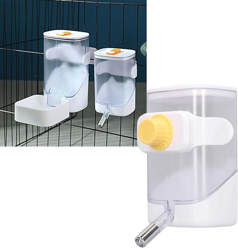 Dog Water Bottle Dispenser, Hanging Pet Water Bottle, White 10 x 12 x 17.5cm / 3.9 x 4.7 x 6.9in Rabbit Water Dispenser for Hamsters, Dogs, Rabbits in Saudi Arabia
